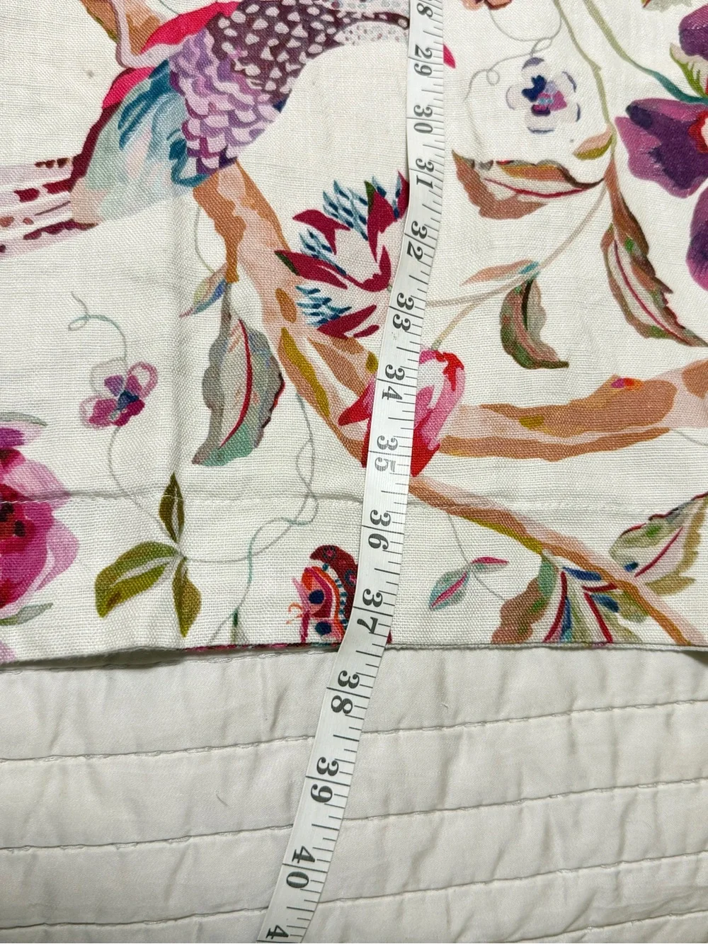 Johnny Was Kirby King Pillow Sham 100% Cotton Floral Bird 20x36